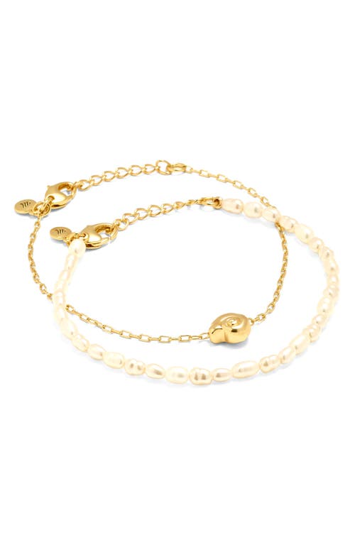 Madewell 2-pack Nautical Bracelet Set In Gold