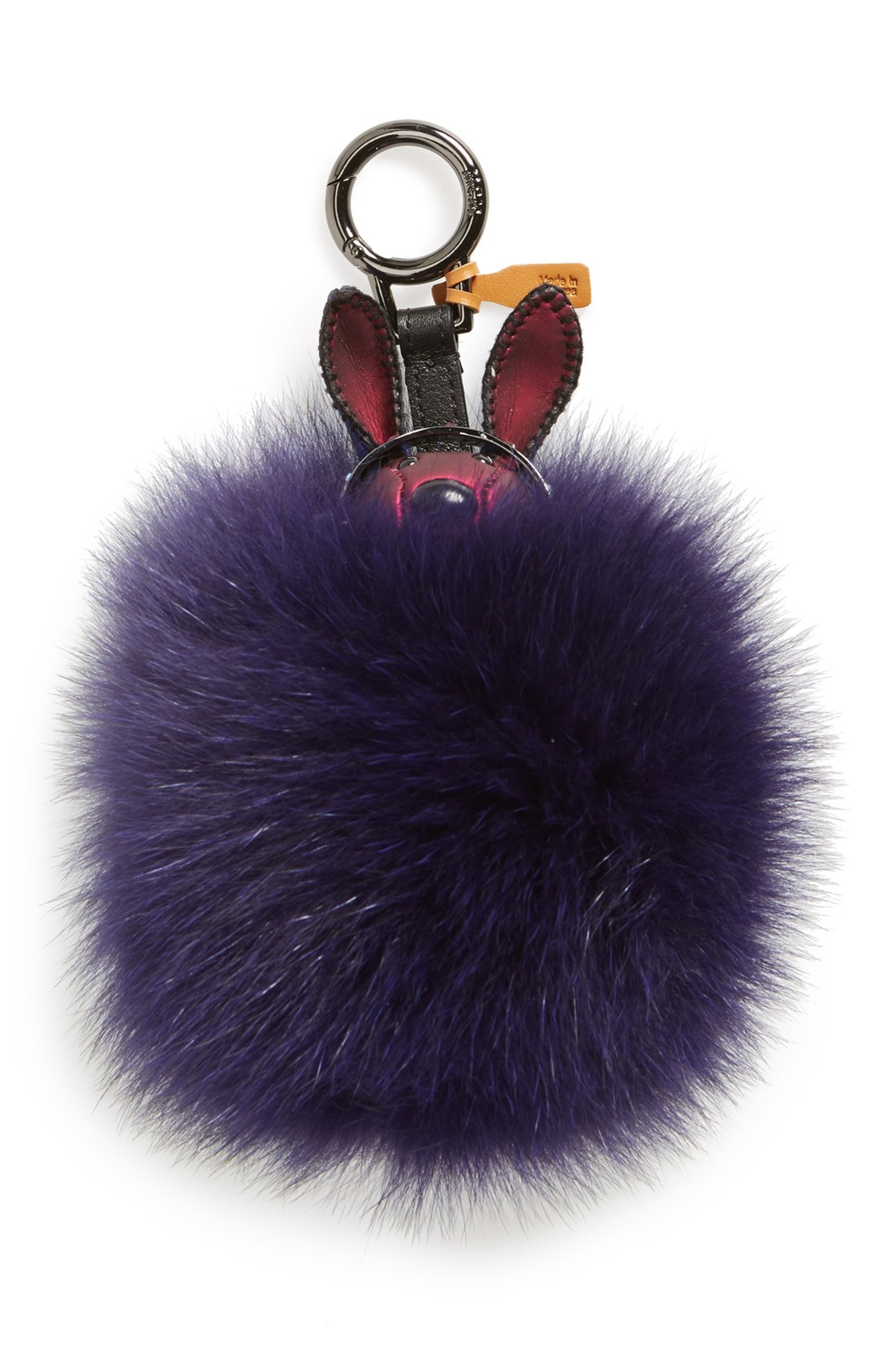 MCM 'Robbit' Genuine Fox Fur Bag Charm | Nordstrom