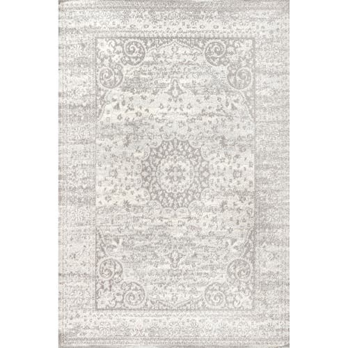 Jonathan Y Scala Ornate Bohemian Medallion Area Rug In Gray/cream