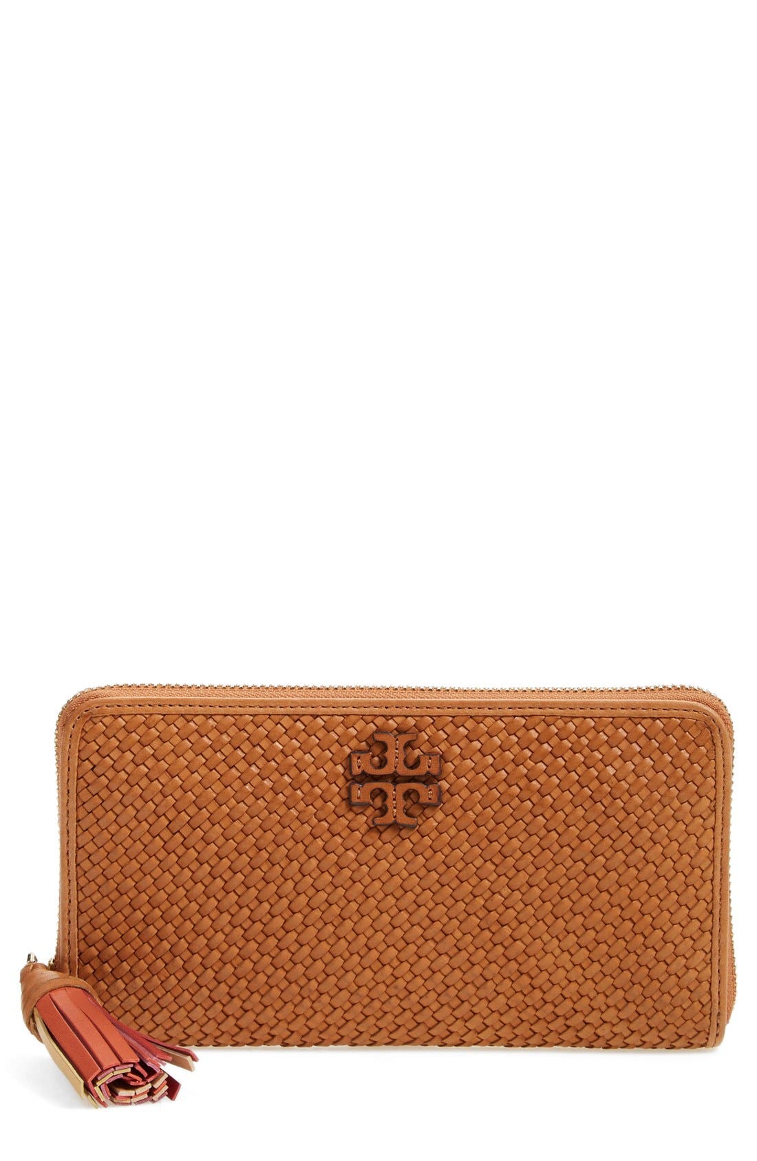 Tory Burch 'Thea' Woven Leather Continental Wallet Nordstrom