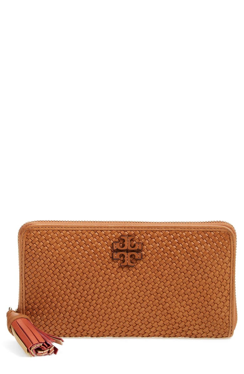 Tory Burch 'Thea' Woven Leather Continental Wallet | Nordstrom