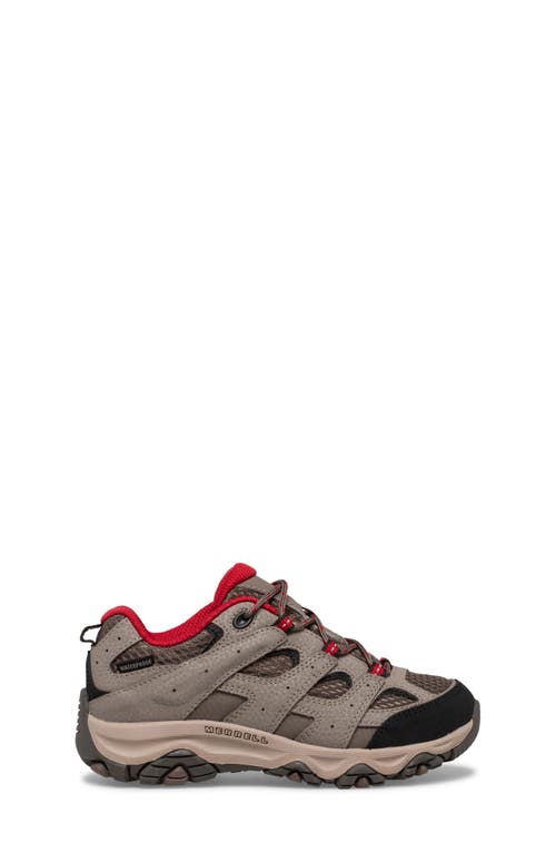 Merrell Kids' Moab 3 Waterproof Hiking Shoe in Boulder/Red at Nordstrom, Size 1 M
