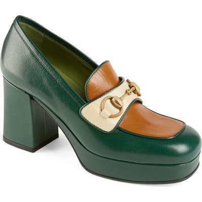 Gucci Houdan Platform Pump, Green