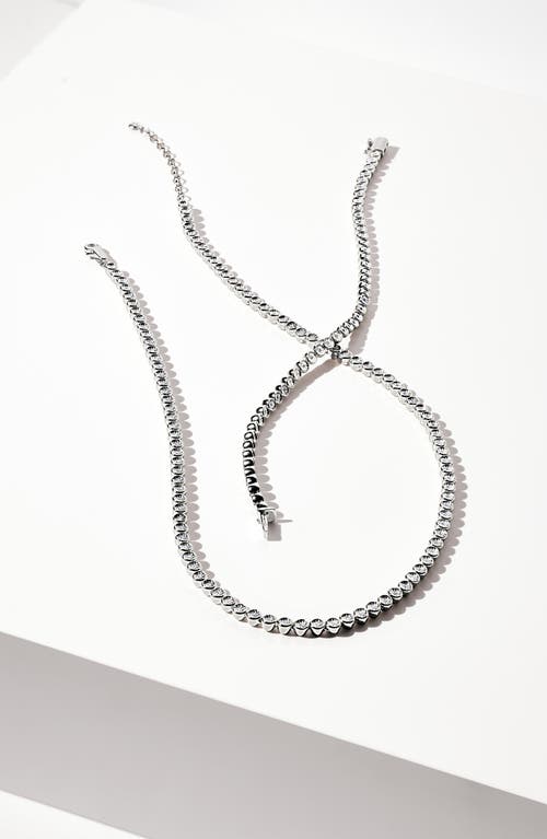 Monica Vinader Diamond Essential Tennis Necklace in Sterling Silver at Nordstrom