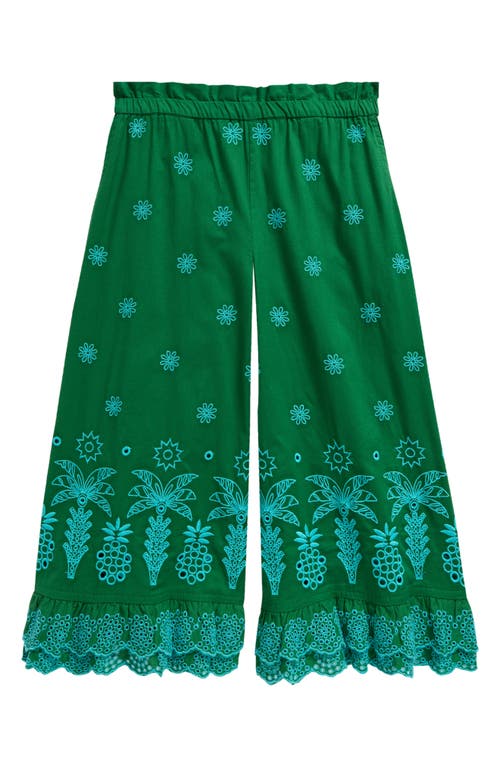 MINI BODEN MINI BODEN KIDS' BRODERIE WIDE LEG PANTS 