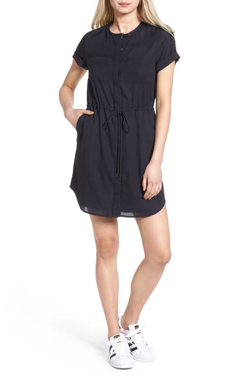 AG Lima Collarless Shirtdress in True Black