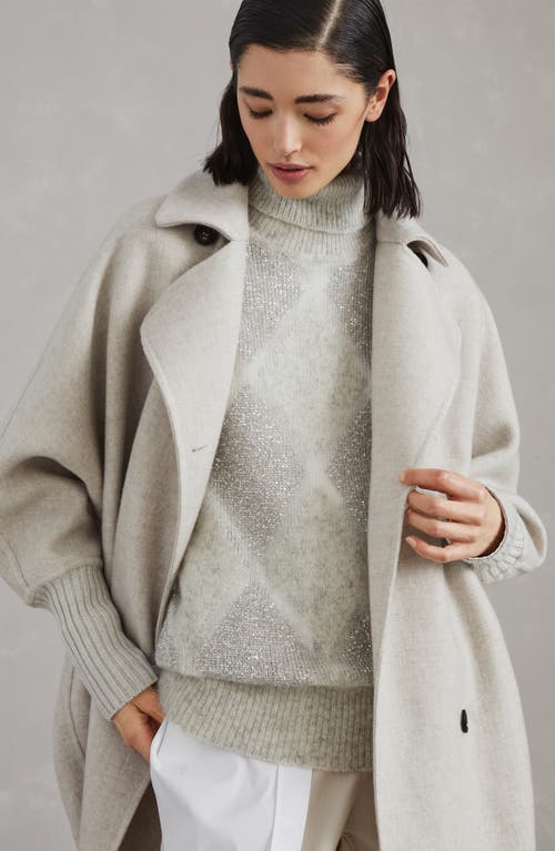 Shop Brunello Cucinelli Handcrafted Coat In Pearl Grey