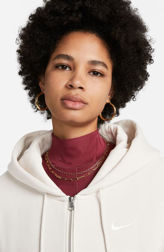 Nike Women's Sportswear Phoenix Fleece Oversized Full-zip Hoodie In Light Orewood Barn/ Sail