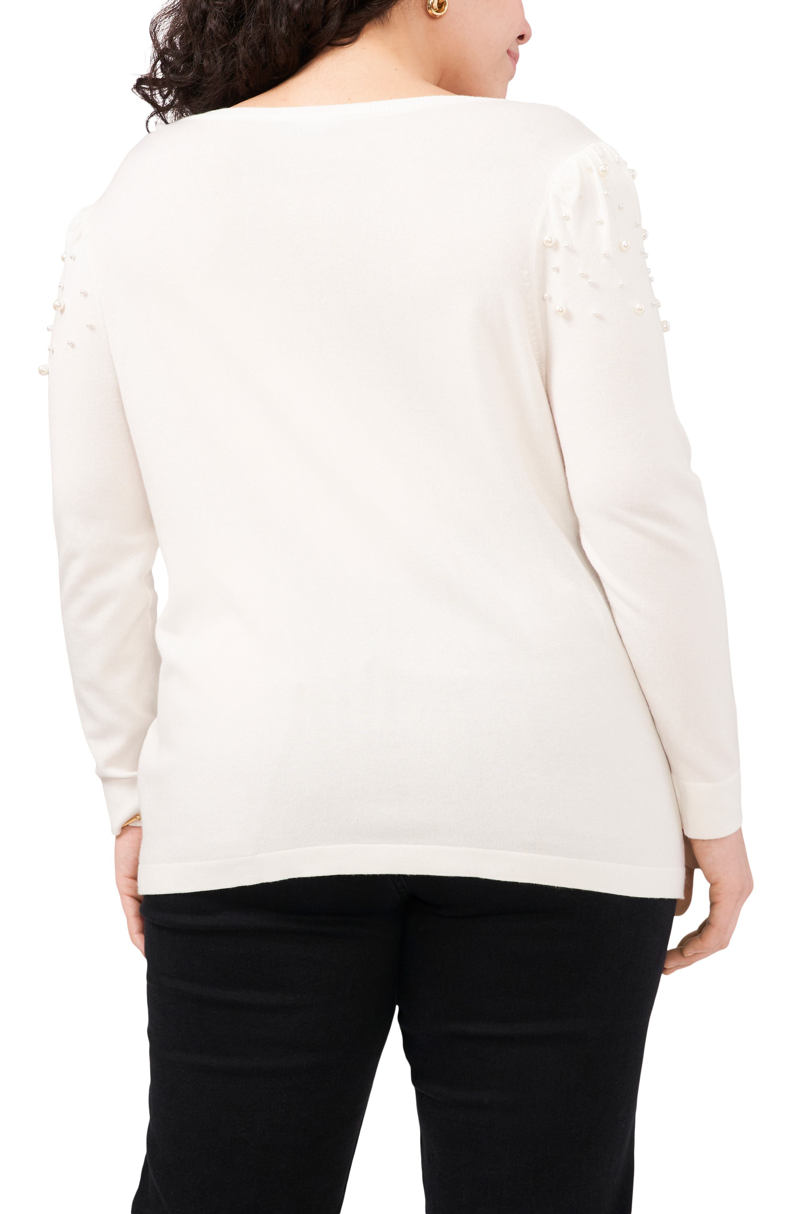 Vince camuto white sweater Clearance