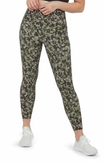 SPANX Booty Boost Active Painted Camo Pink Multi Active Printed ⅞ Leggings  SMALL
