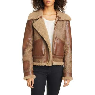 Simon Miller Laga Genuine Shearling Jacket, Brown