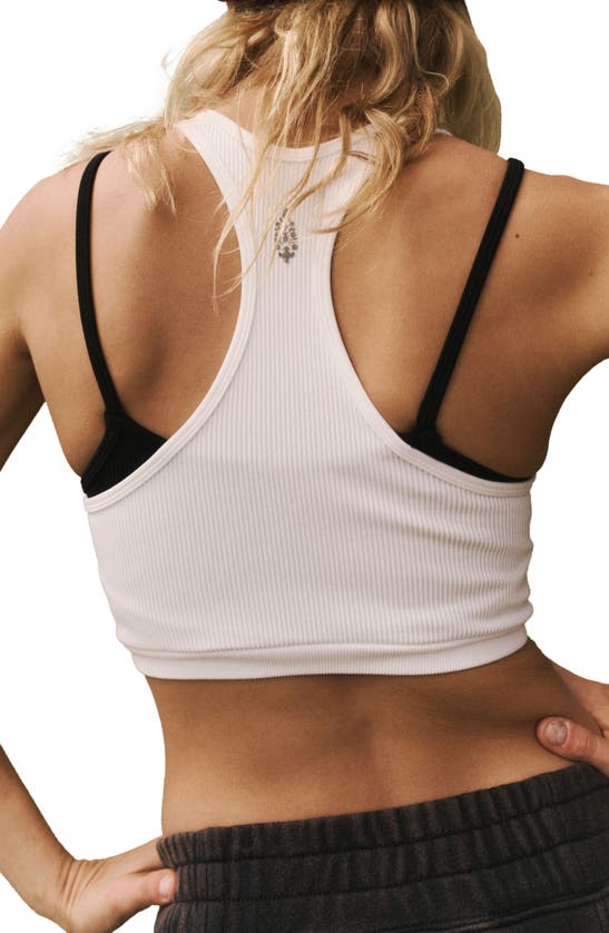 Fp Movement Free Throw Rib Crop Tank In Black Combo At Nordstrom