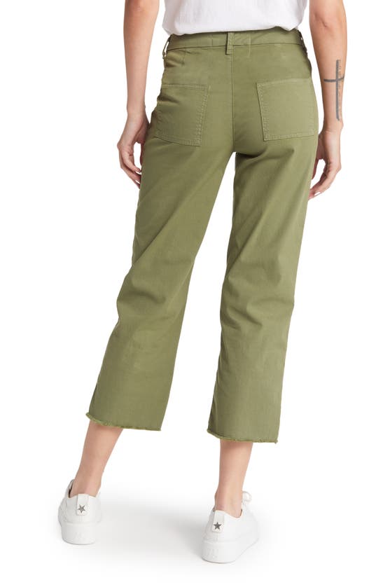 Shop Frank & Eileen Blackstone Crop Utility Pants In Army Green