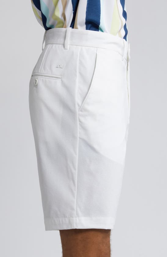 Shop J. Lindeberg Vent Tight Flat Front Performance Golf Shorts In White