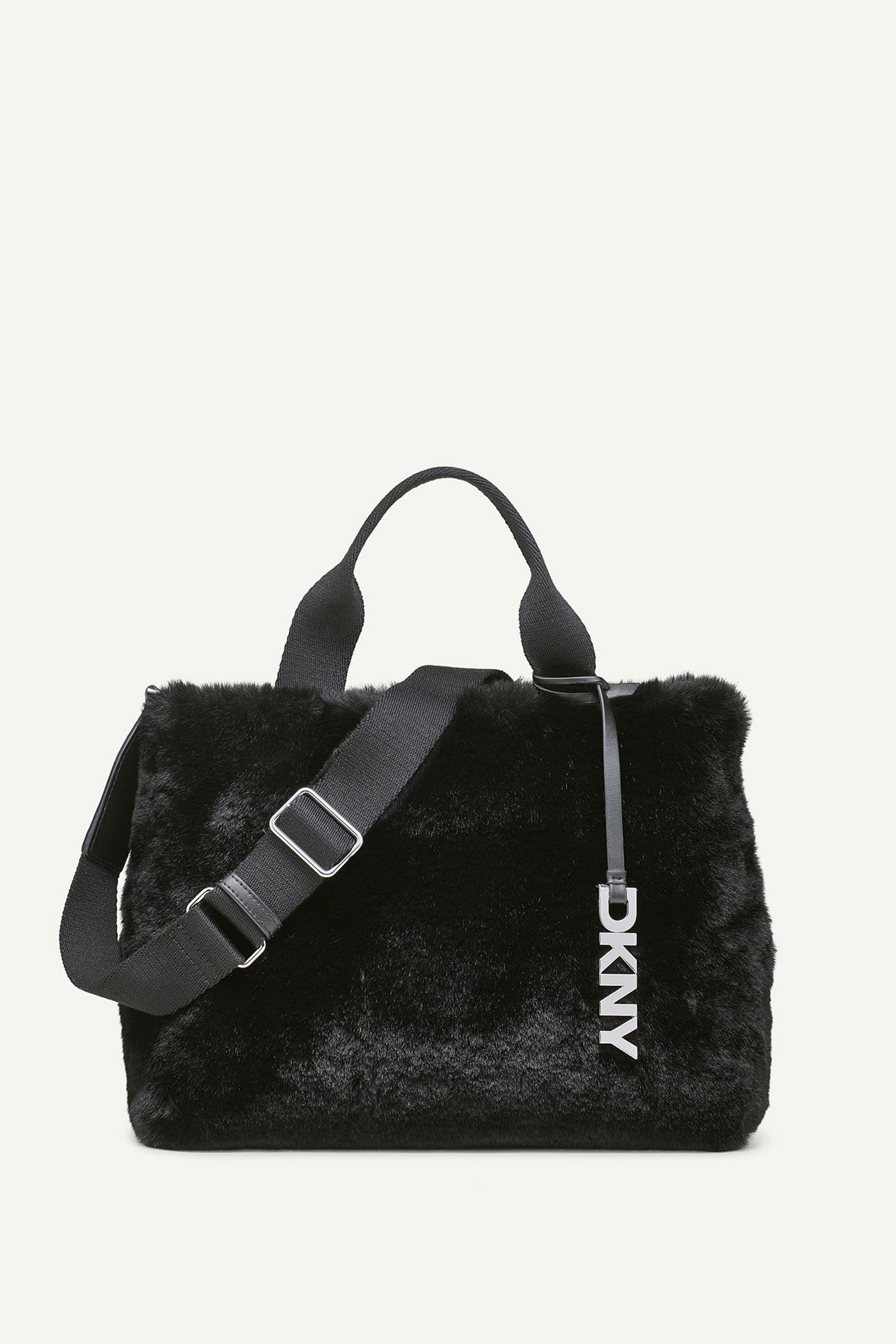 DKNY Roni Ew Satchel in Black/silver 