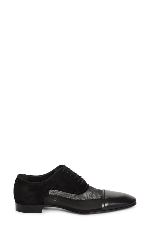 Christian Louboutin Cortomale Mixed Media Oxford In Bk01-black