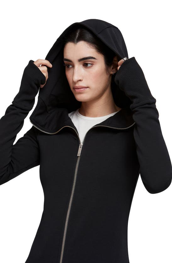 Shop Marcella Prospect Front Zip Hoodie In Black