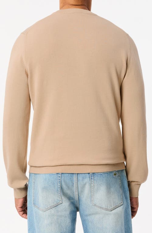 Shop Lacoste V-neck Cotton Sweater In Viennese