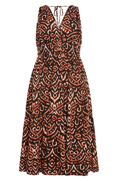 Shop City Chic Amara Tie Back Dress In Ikat