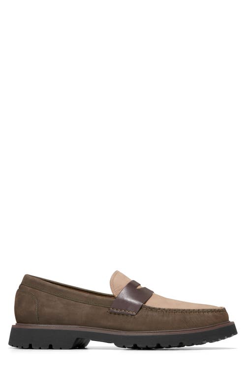 Shop Cole Haan American Classics Penny Loafer In Ch Deep Olive/ch Dark Latte