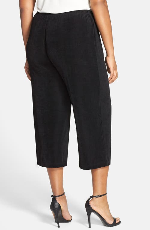 Vikki Vi High Rise Stretch Knit Crop Pants In Black