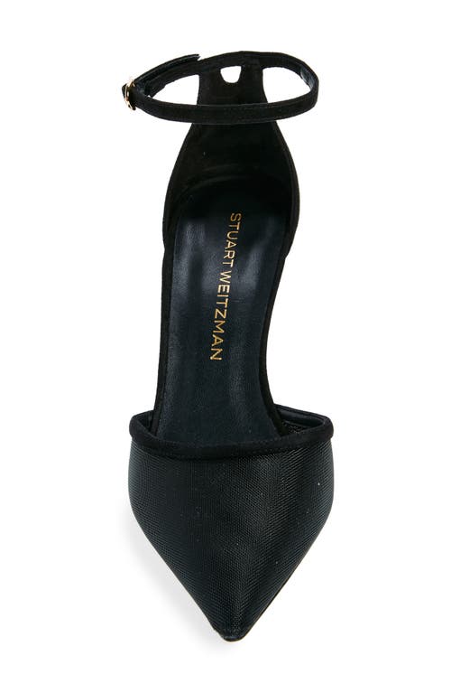 Shop Stuart Weitzman Stuart 85 Strap Pump In Black