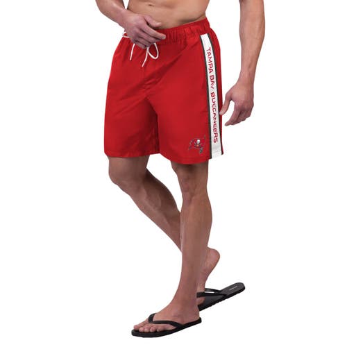 Men's G-III Sports by Carl Banks Red Tampa Bay Buccaneers Streamline Volley Swim Shorts