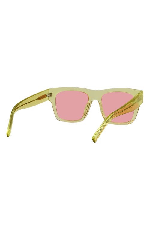 Shop Givenchy Gv Day Lector 52mm Square Sunglasses In Shiny Yellow/violet