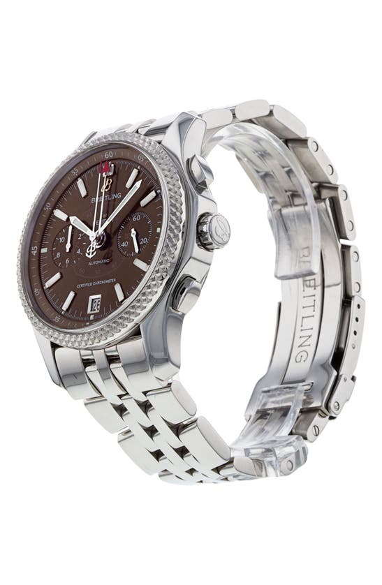 Shop Watchfinder & Co. Breitling  Bentley Mark Vi Chronograph Bracelet Watch, 42mm In Brown/ Silver