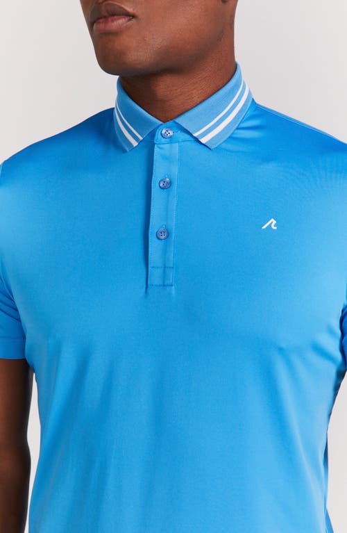 Shop Redvanly Cadman Performance Golf Polo In Malibu Blue