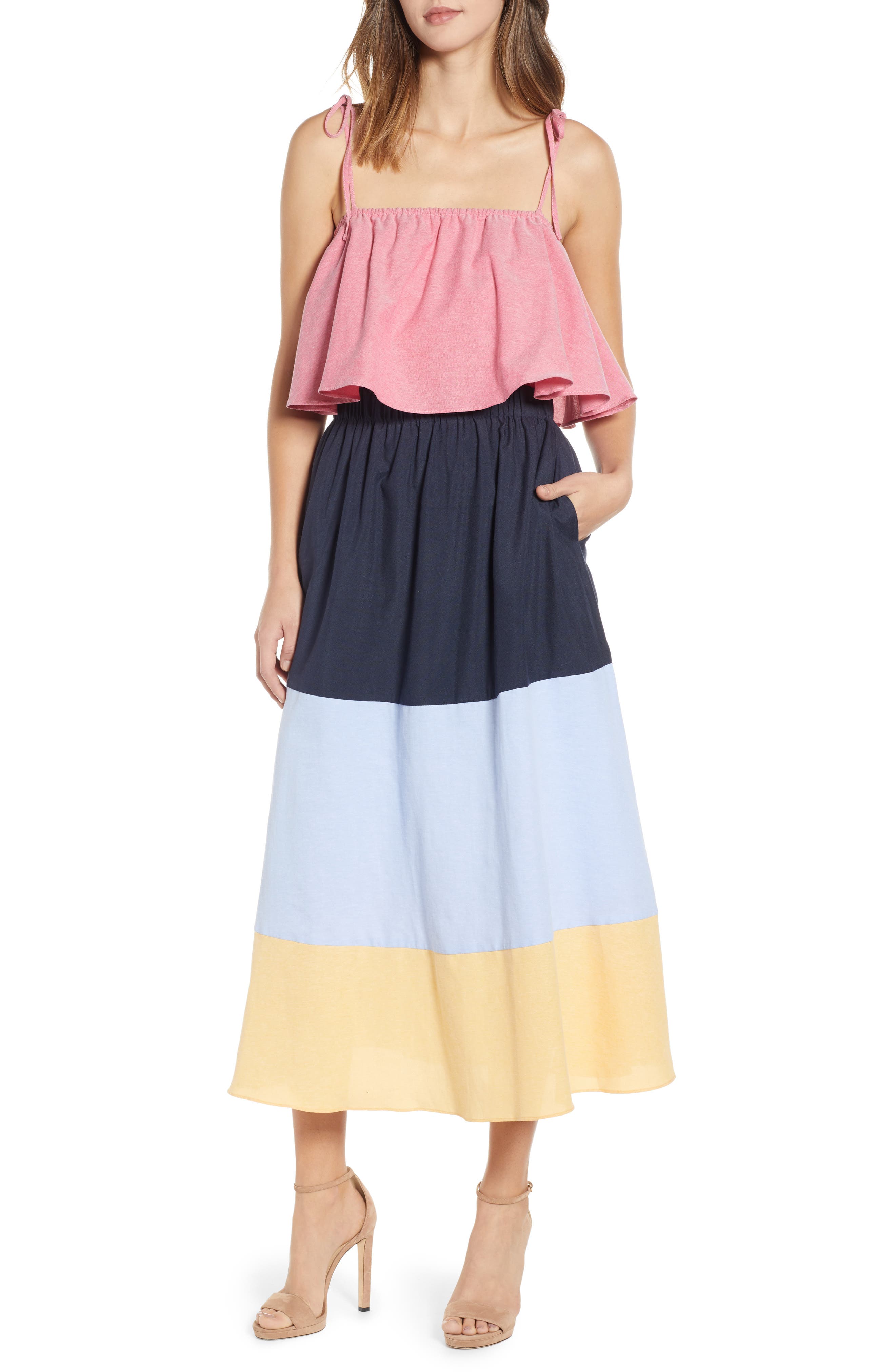 English Factory Colorblock Maxi Dress 