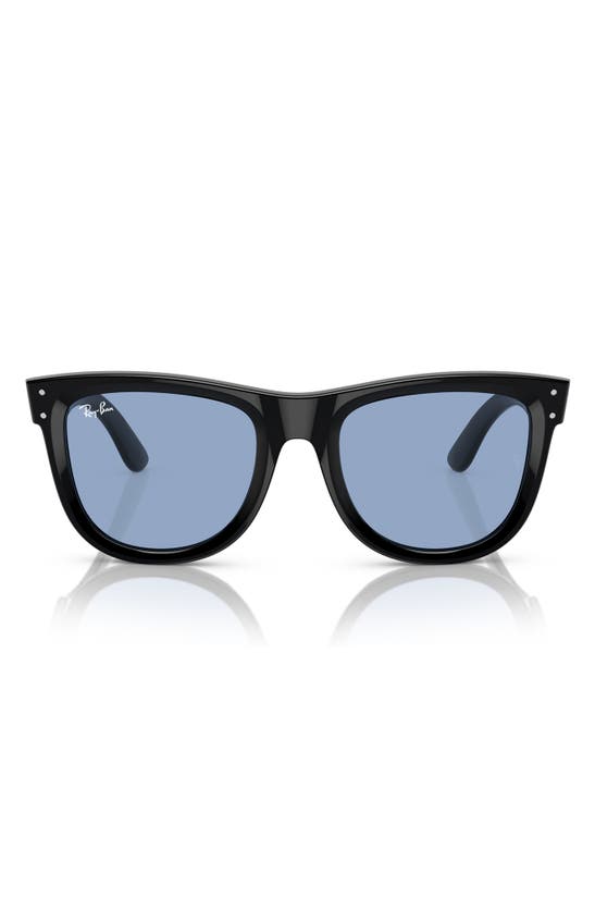 Ray Ban Wayfarer Reverse 50mm Square Sunglasses In Light Blue