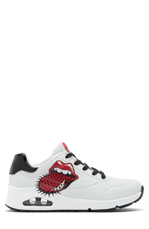 Shop Skechers Uno Rolling Stones Sneaker In White/black