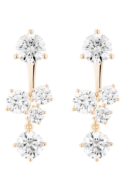 3.29-Carat Lab Created Diamond Cluster Earring Enhancer in 14K Yellow Gold