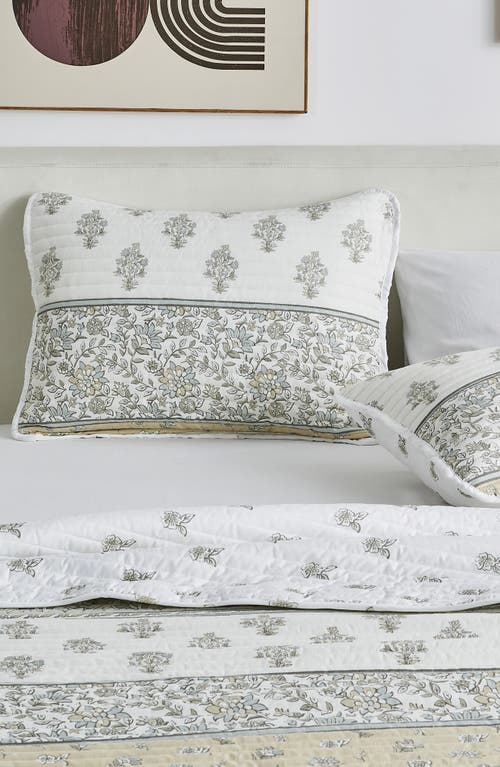 Woven & Weft Patchwork 3-piece Quilt Set In Vintage Floral Stripe