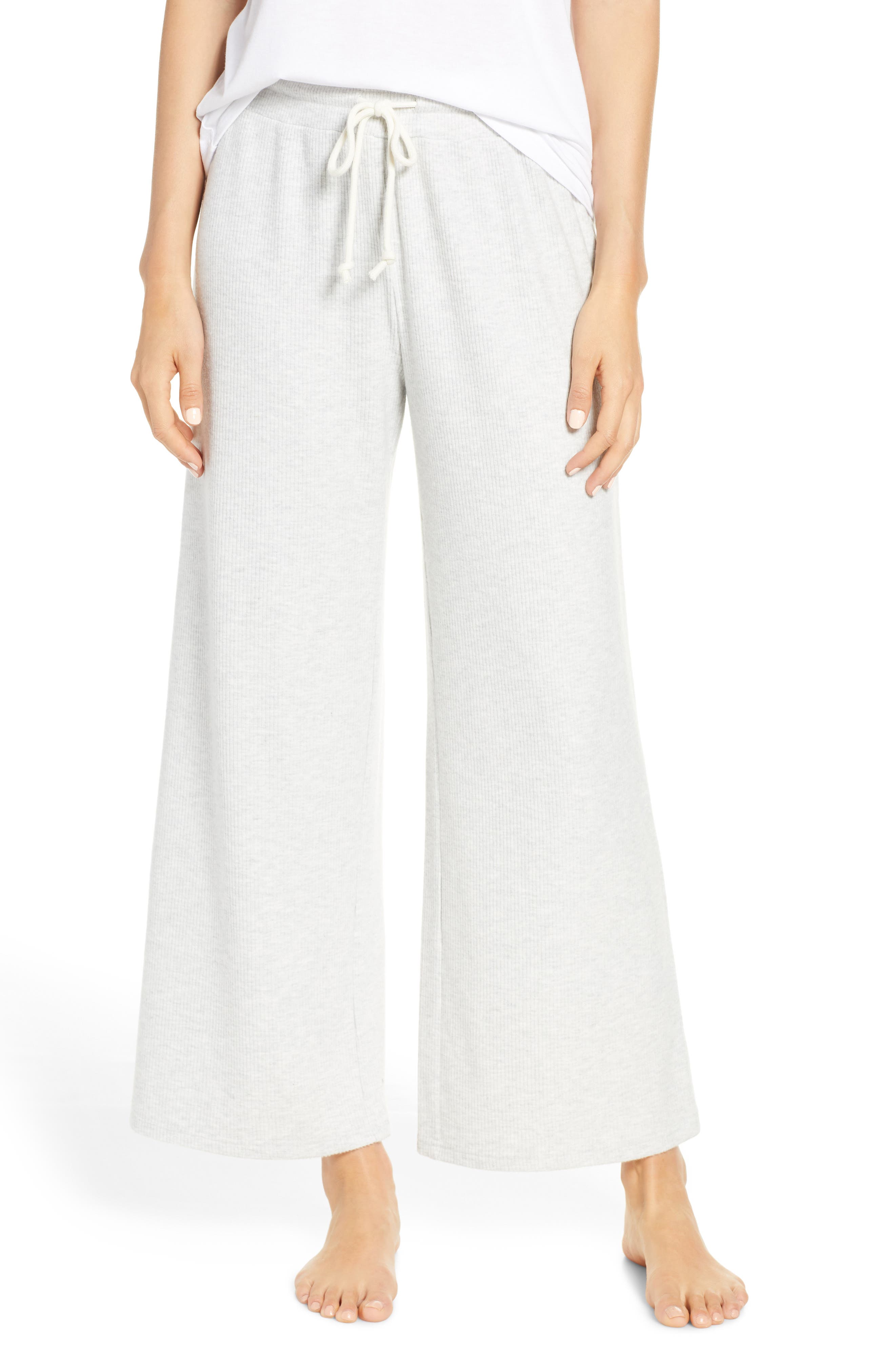 Something Navy Ribbed Pajama Pants, Grey (Nordstrom Exclusive)