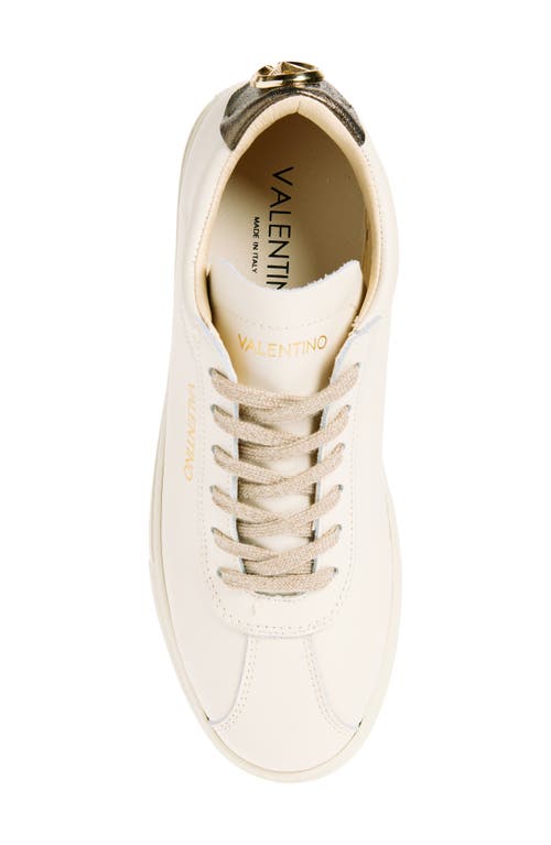 Valentino By Mario Valentino Sandy Low Top Sneaker In Cream