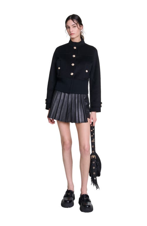 Shop Maje Wool Jacket In Black