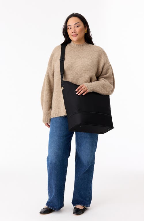 Shop Beis Béis Nylon Shoulder Tote In Black