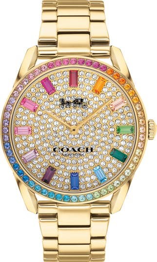 Coach hot sale rhinestone watch