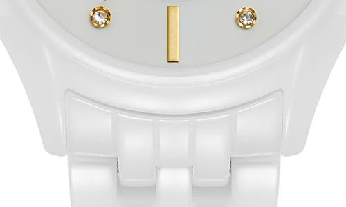 Anne Klein Three-hand Quartz Bracelet Watch & Bracelet Set In White/gold