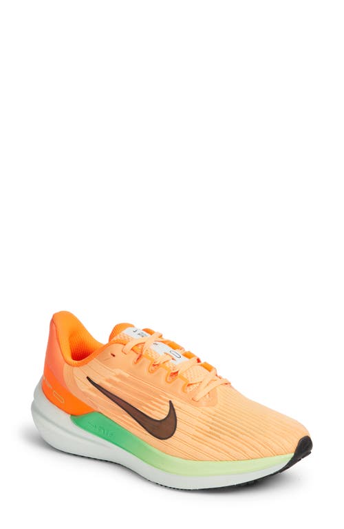 Nike Air Winflo 9 Running Shoe in Peach Cream/Total Orange