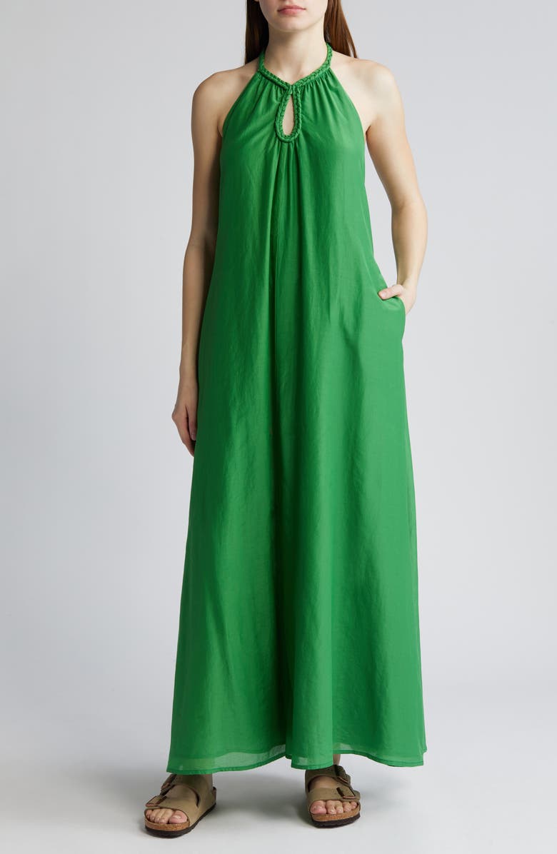 XÍrena Drue Cotton & Silk Maxi Halter Dress 