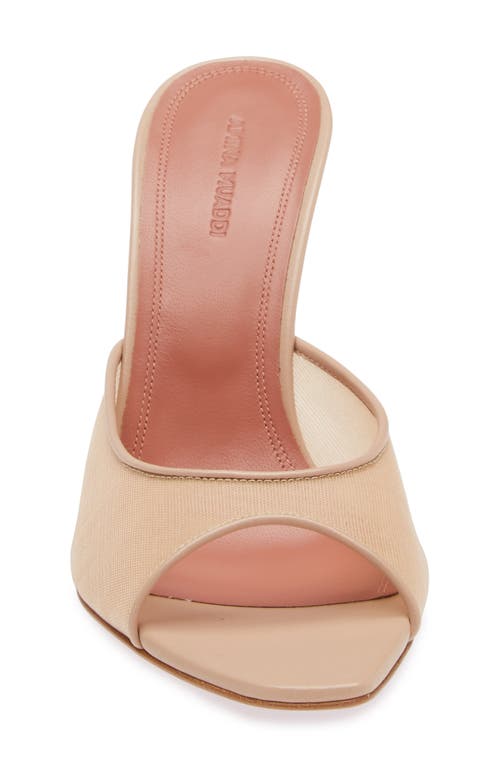 Shop Amina Muaddi Alexa Slide Sandal In Latte