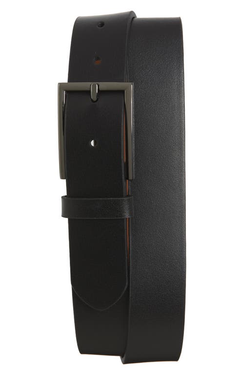 Nordstrom Victor Leather Belt Black at Nordstrom,