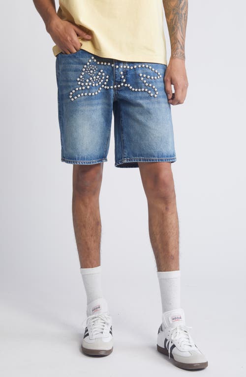 ICECREAM Embellished Denim Shorts Faded at Nordstrom,