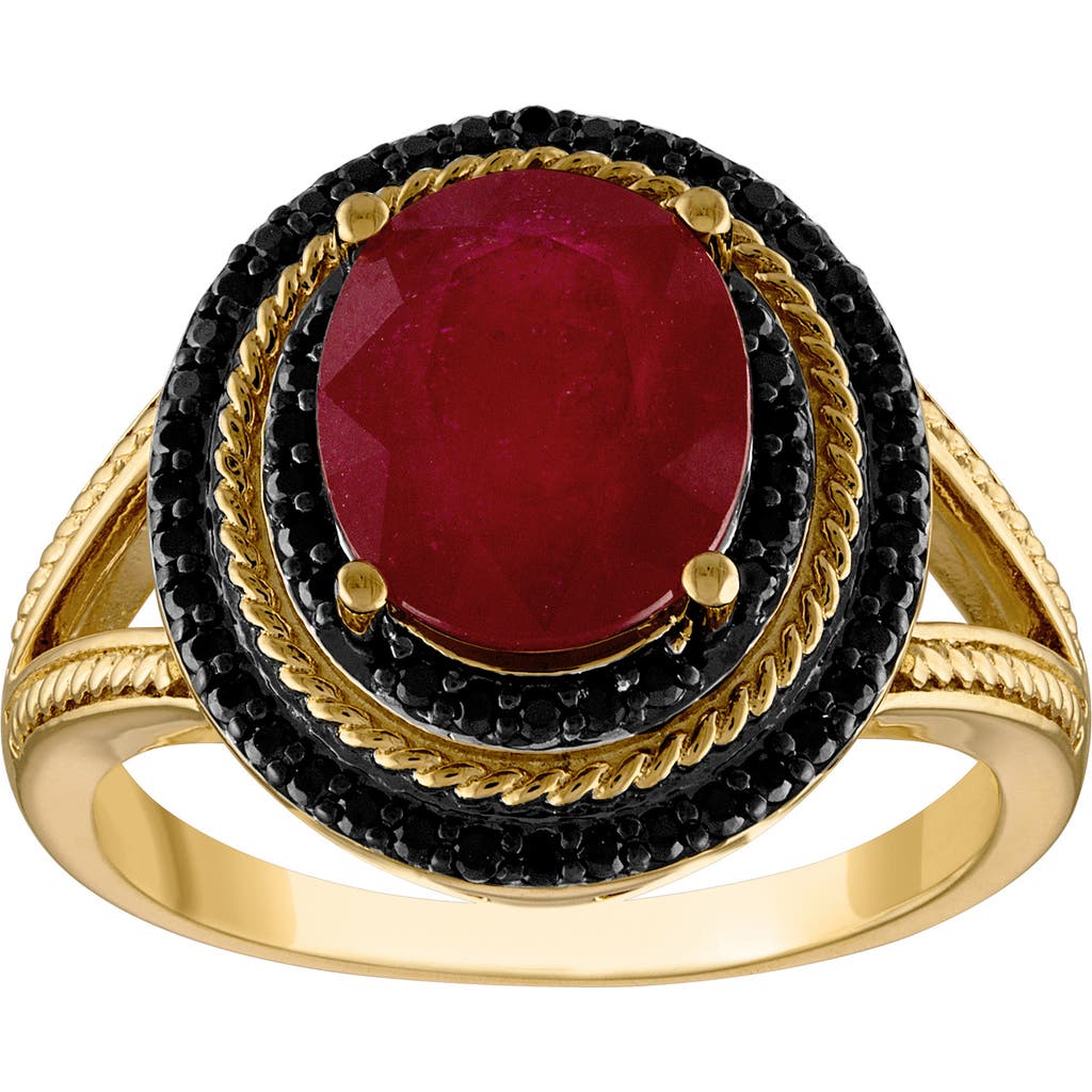 Fzn Ruby Ring In Yellow Gold/ruby