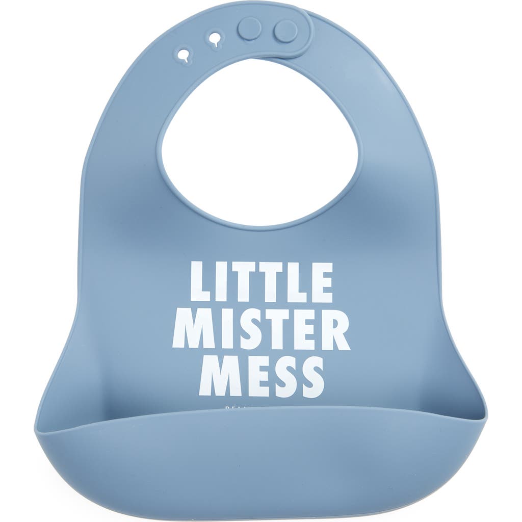 Bella Tunno Little Mister Mess Silicone Wonder Bib In Blue