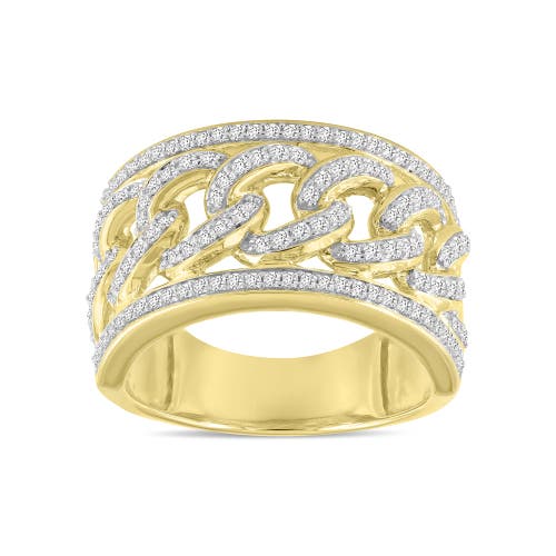 Shop Luvmyjewelry Cubalux Unisex Diamond Band Ring In 10k Yellow Gold