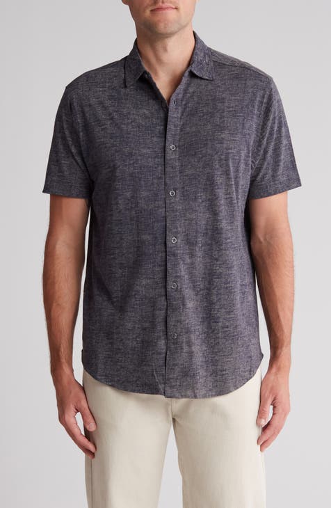 Wavy Crosshatch Short Sleeve Shirt